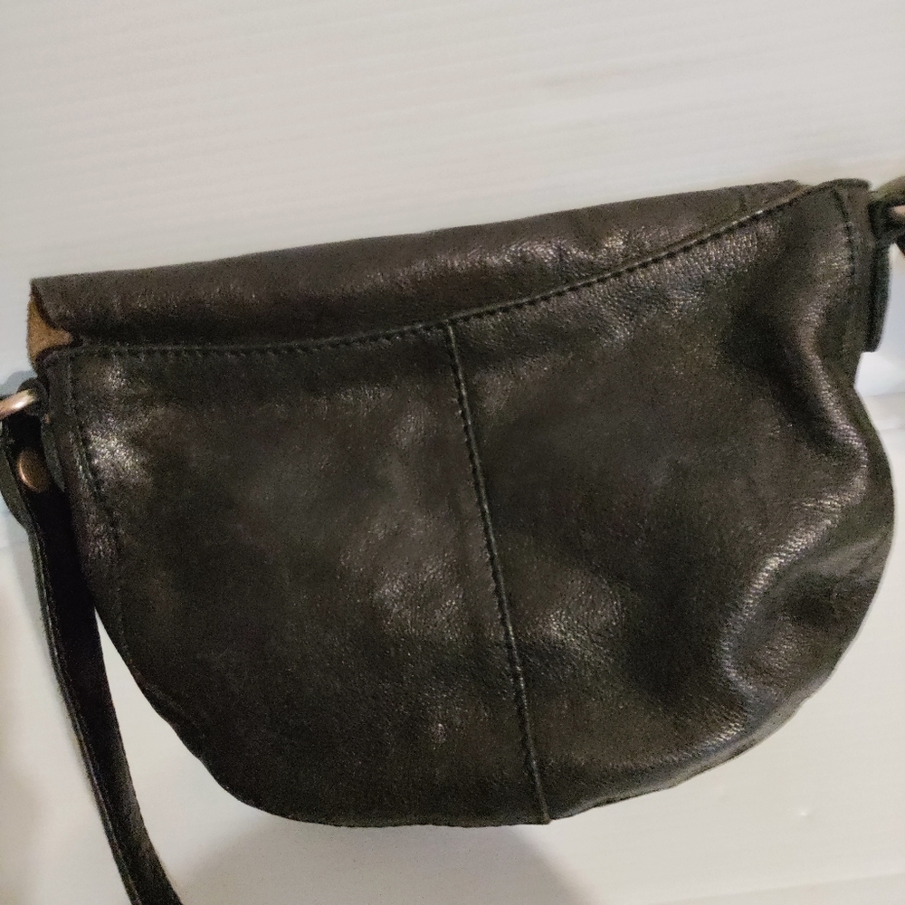 Lucky Brand Drk Chocolate Black Leather Crossbody - Picture 6 of 15